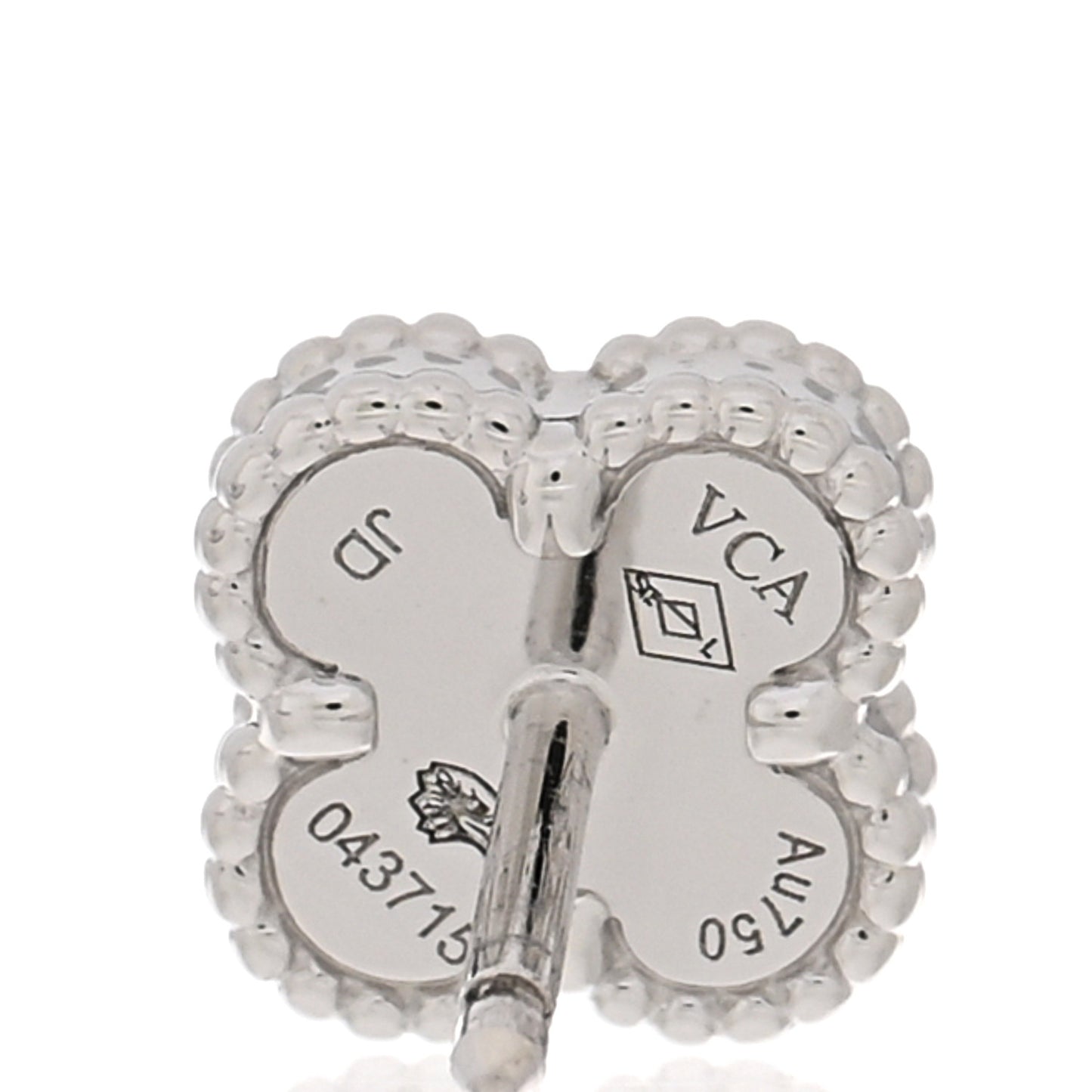18K White Gold Mother of Pearl Sweet Alhambra Earrings