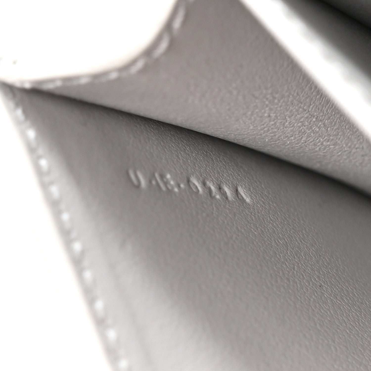 Celine Shiny Calfskin Triomphe Business Card Holder Cloudy Grey 8 of 9