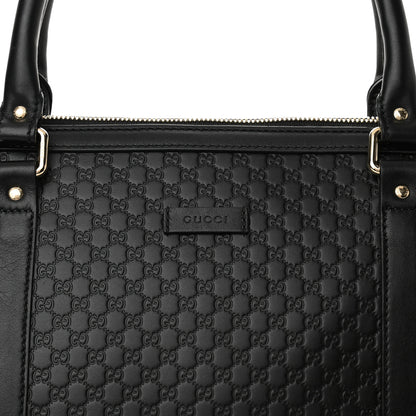 Gucci Soft Microguccissima Medium Zippered Satchel Black 8 of 10