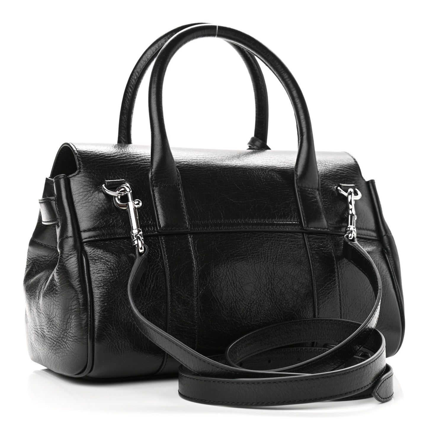 Soft Shine Calfskin Small Bayswater Black