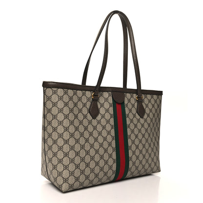 Gucci X BALENCIAGA BB Supreme Monogram Web Medium Ophidia Shopping Tote Beige New Acero 3 of 14
