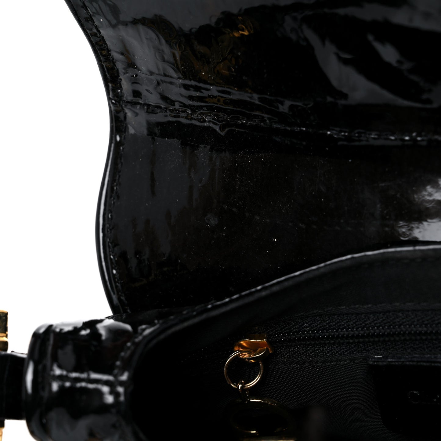 Patent Monogram Mini Saddle Bag Black