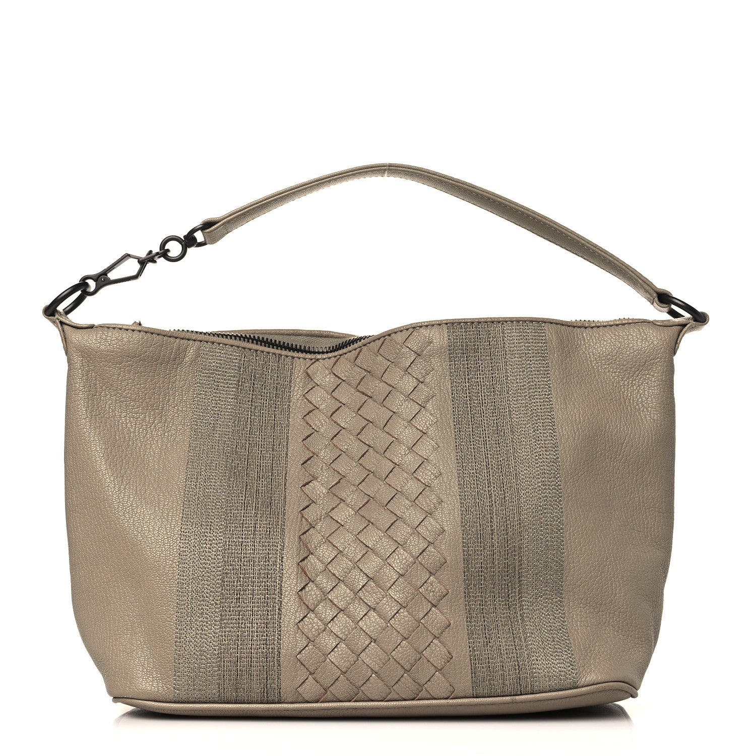 Bottega Veneta Nappa Intrecciato Stitched Small Shoulder Bag Taupe 1 of 10
