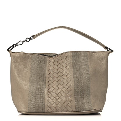 Bottega Veneta Nappa Intrecciato Stitched Small Shoulder Bag Taupe 1 of 10