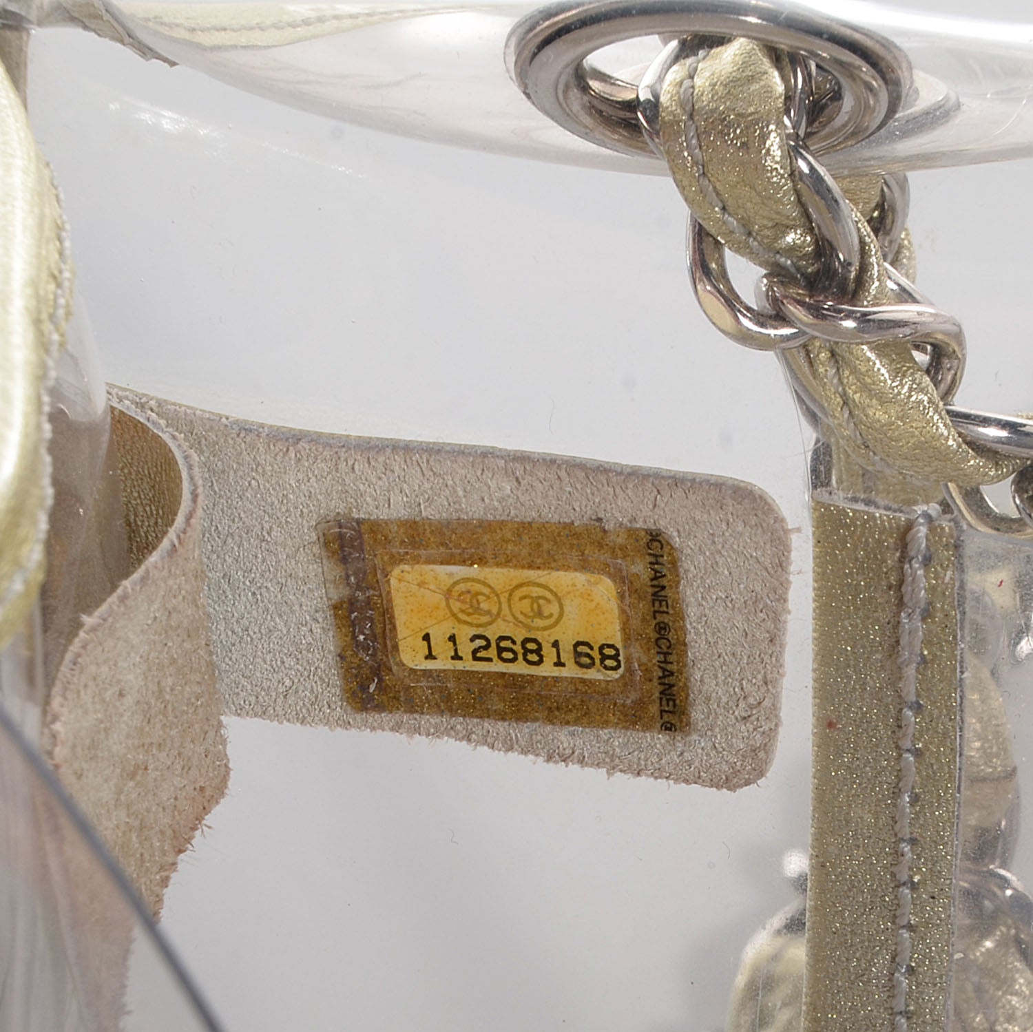 Chanel Vinyl Naked Classic Flap Gold 6 of 8