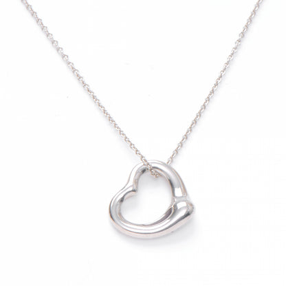 Tiffany Sterling Silver 16mm Elsa Peretti Open Heart Pendant Necklace 1 of 5
