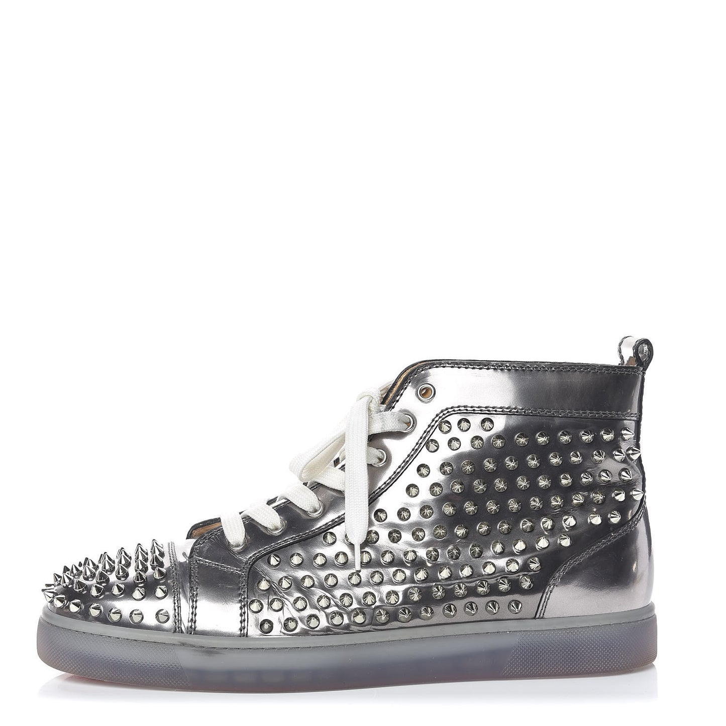 Specchio Mens Louis Spikes Flat Sneakers 43.5 Silver
