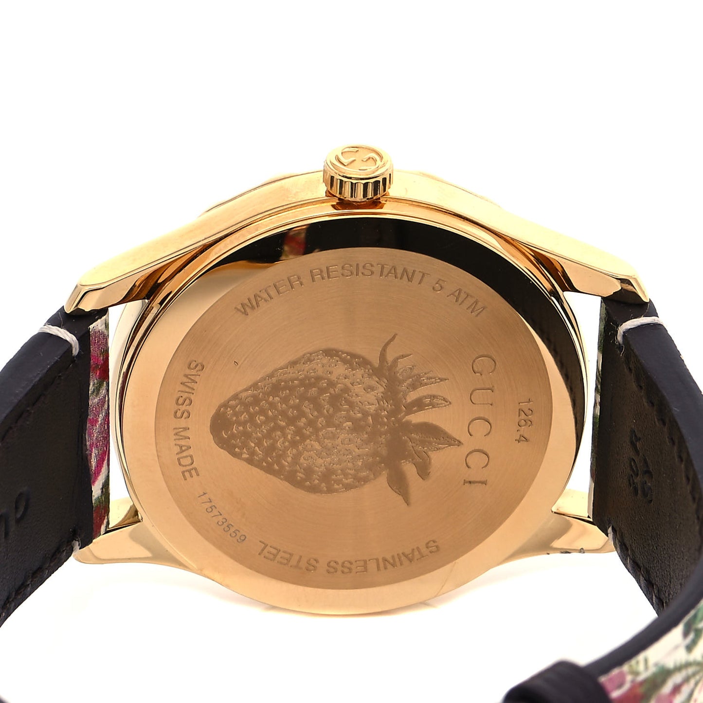 Stainless Steel Calfskin 38mm G-Timeless Floral Quartz Watch Ivory