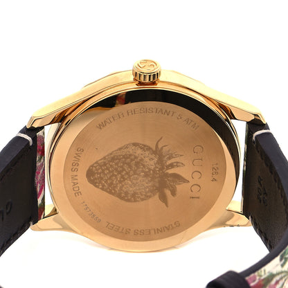 Gucci Stainless Steel Calfskin 38mm G-Timeless Floral Quartz Watch Ivory 4 of 4