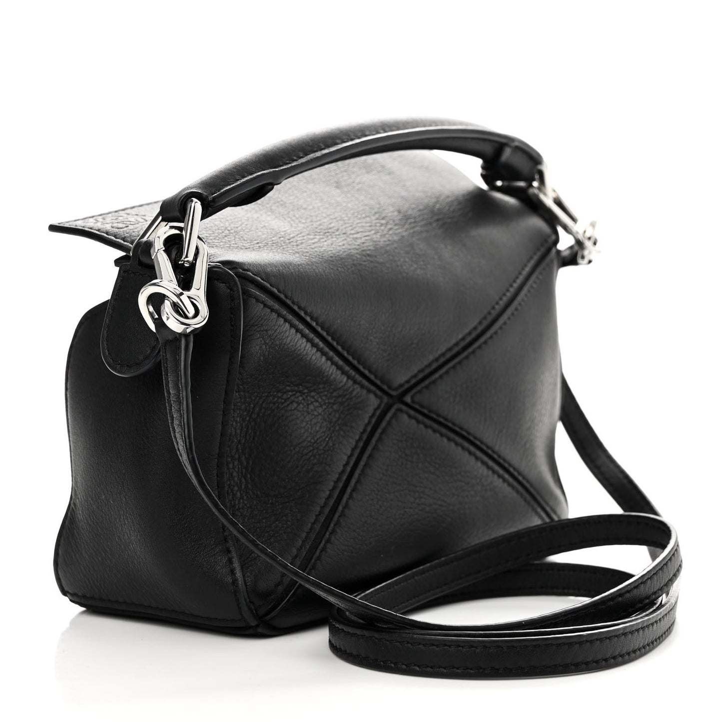 Calfskin Mini Puzzle Bag Black