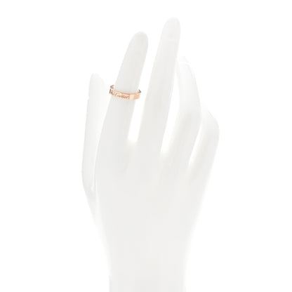 Cartier 18K Pink Gold Diamond 3mm C De Cartier Wedding Band Ring 47 4 2 of 6