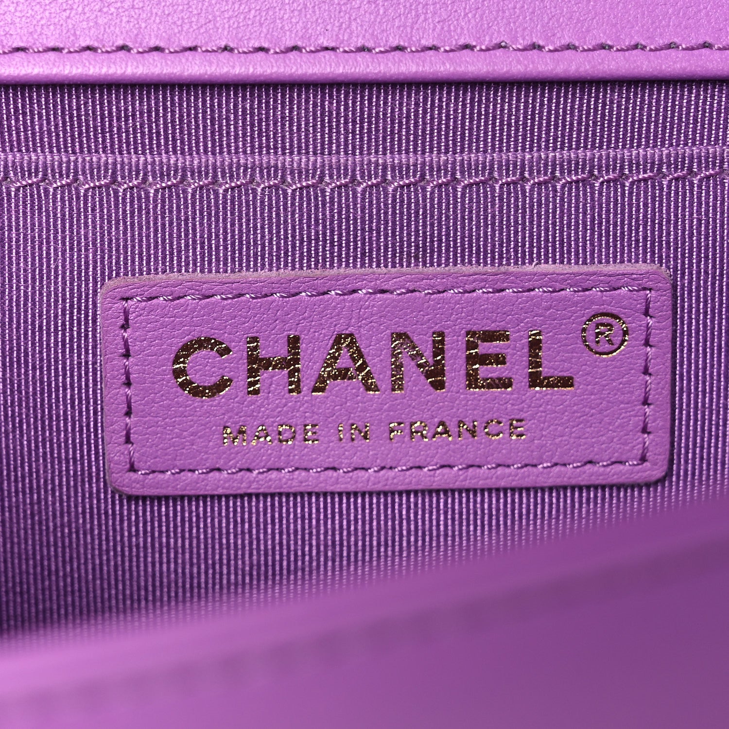 Chanel Lambskin Chevron Quilted Medium Boy Flap Purple 6 of 13