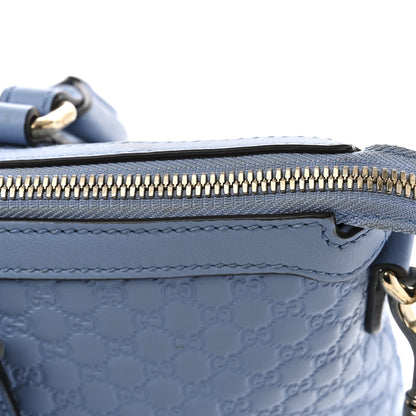 Gucci Soft Microguccissima Small Zippered Satchel Light Blue 13 of 17