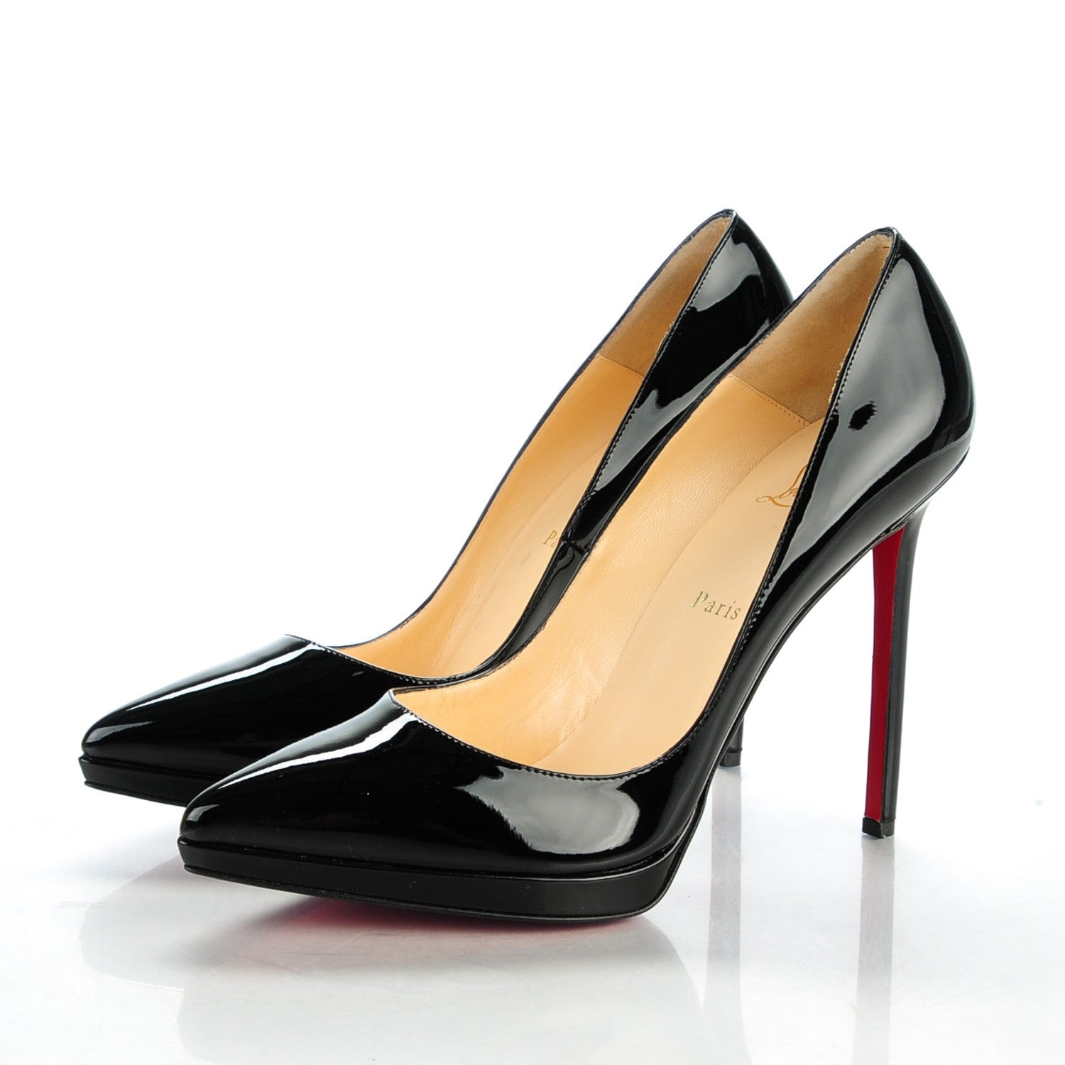 Christian Louboutin Patent Pigalle Plato 120 Pumps 42 Black 3 of 8
