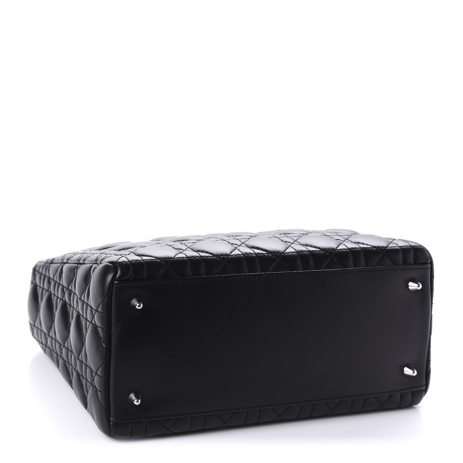 Christian Dior Lambskin Cannage Medium Lady Dior Black 4 of 10