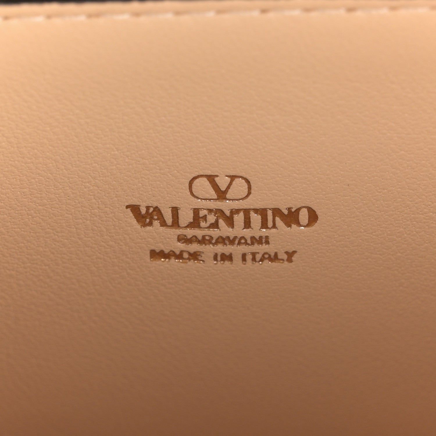 Valentino Garavani Raffia VLogo Wallet on Chain Beige 1725379