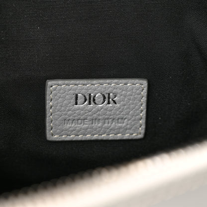 Christian Dior Grained Calfskin Mens Signature 1947 Saddle Bag Gray 6 of 11