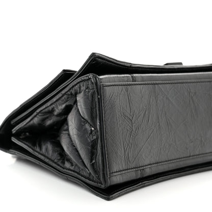 Balenciaga Crushed Calfskin Quilted Matte Black Hardware Medium Crush Chain Bag Black 8 of 10