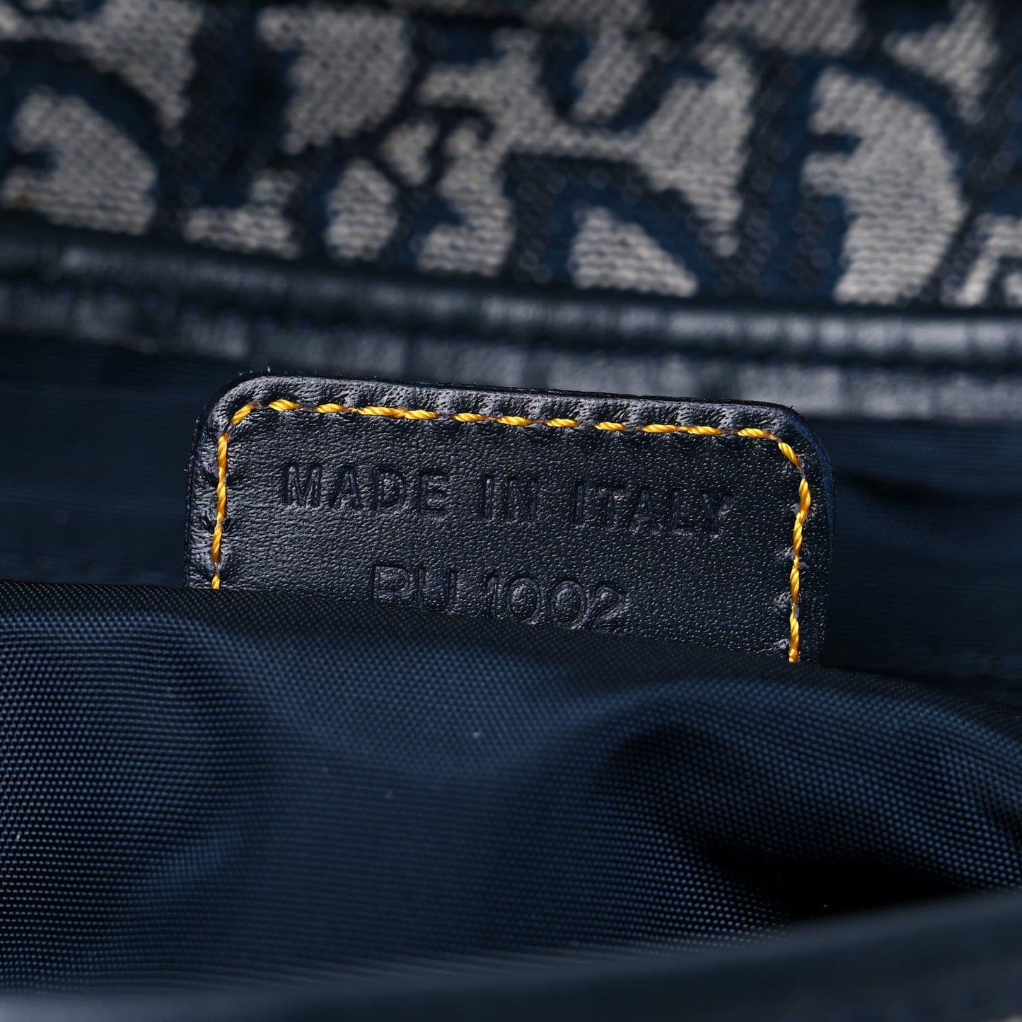 Monogram Double Saddle Bag Navy Blue