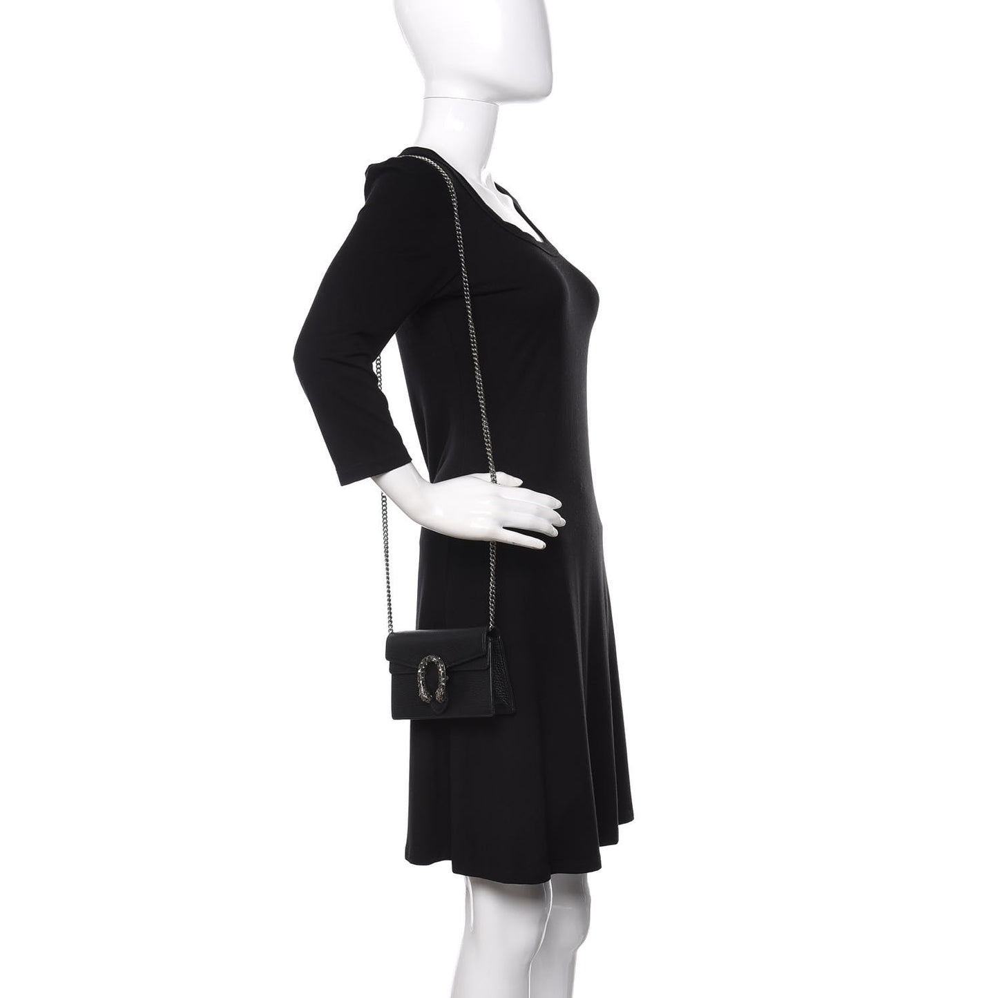 Calfskin Super Mini Dionysus Shoulder Bag Black
