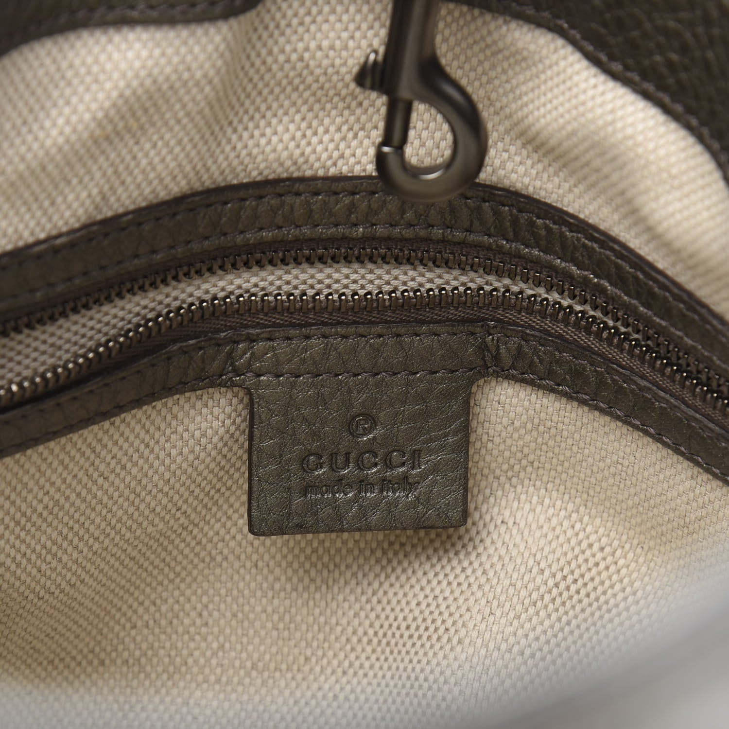Gucci Metallic Pebbled Calfskin Medium Soho Chain Shoulder Bag Sasso 6 of 11