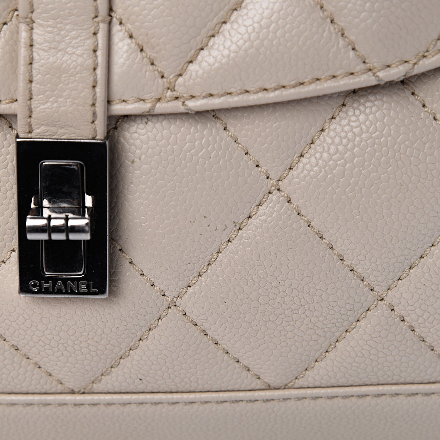 Chanel Caviar Quilted Mademoiselle Flap Bag Light Beige 14 of 21