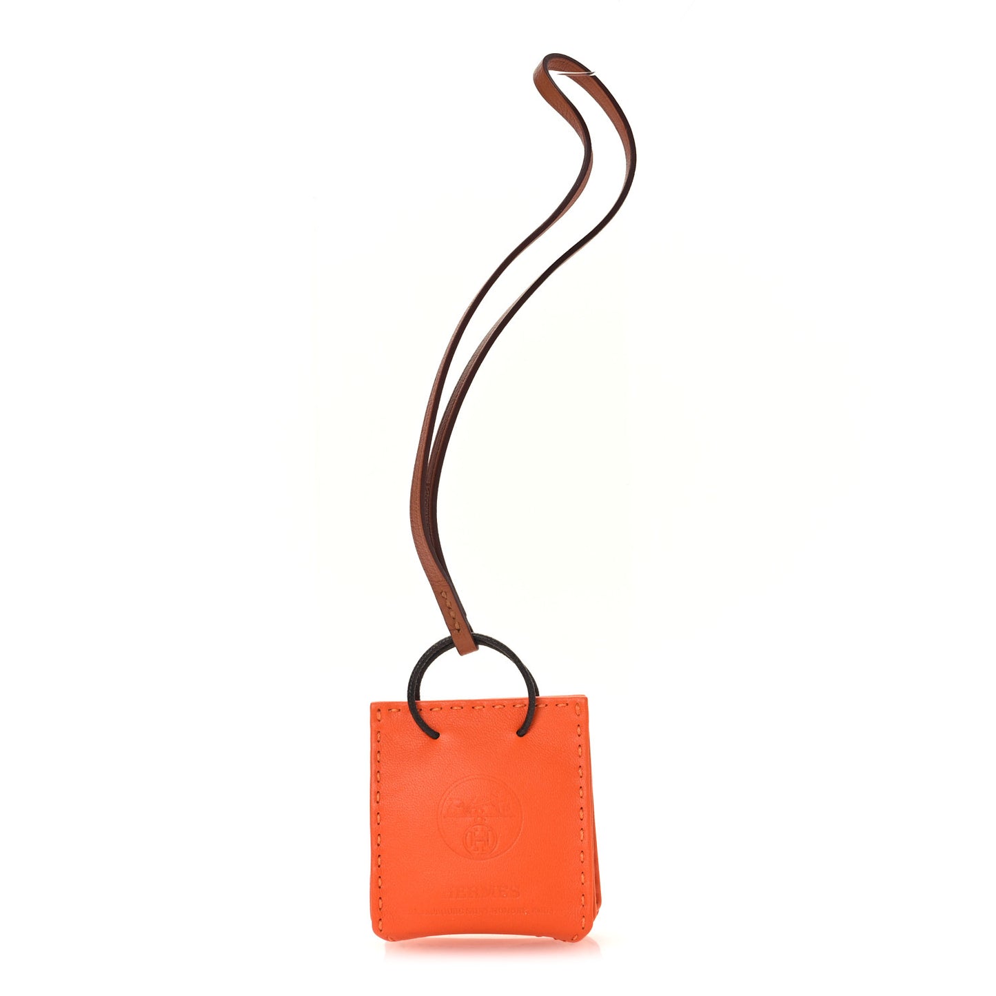 Milo Lambskin Swift Shopping Bag Charm Feu Gold