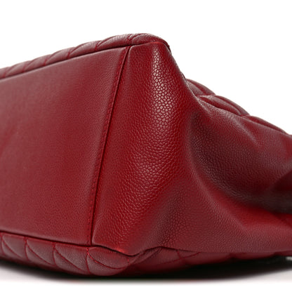 Chanel Caviar Quilted Grand Shopping Tote GST Red 9 of 9