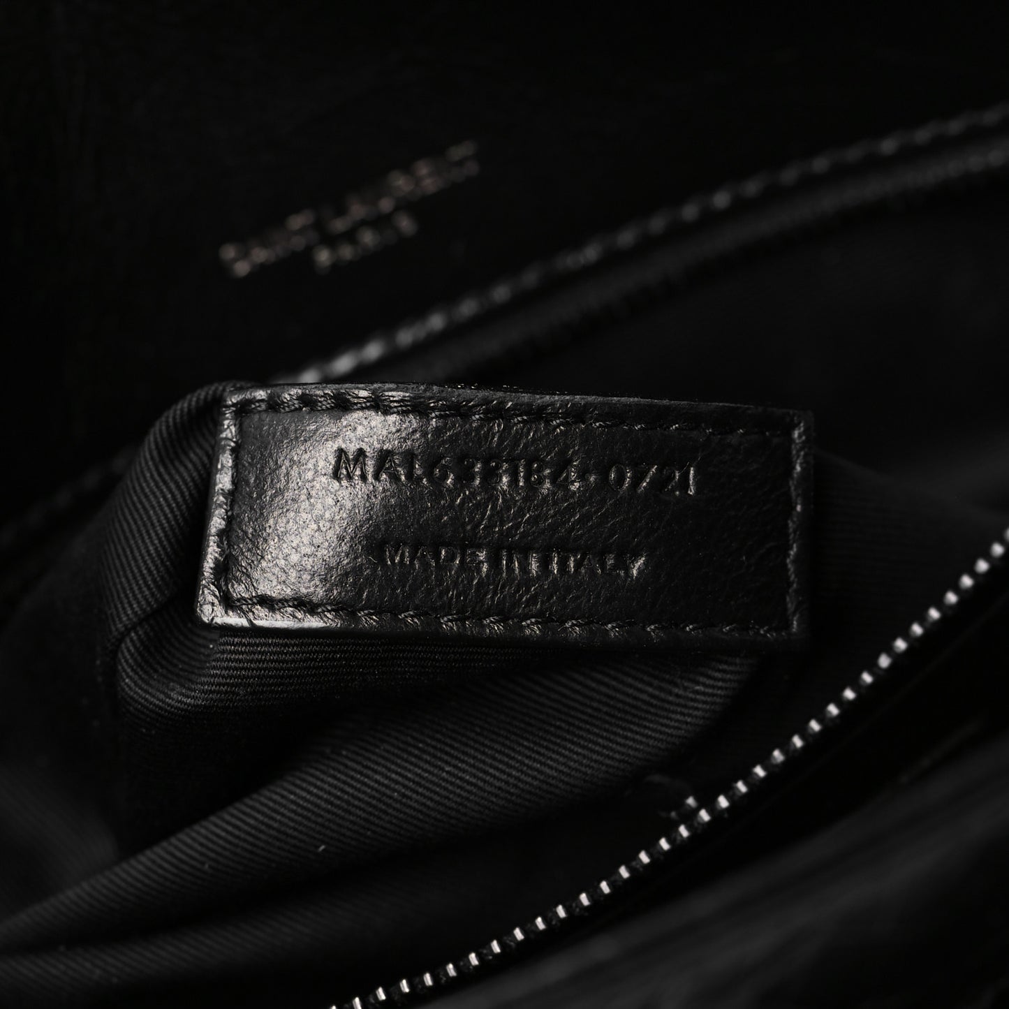 Crinkled Calfskin Matelasse Monogram Medium Niki Chain Satchel Black