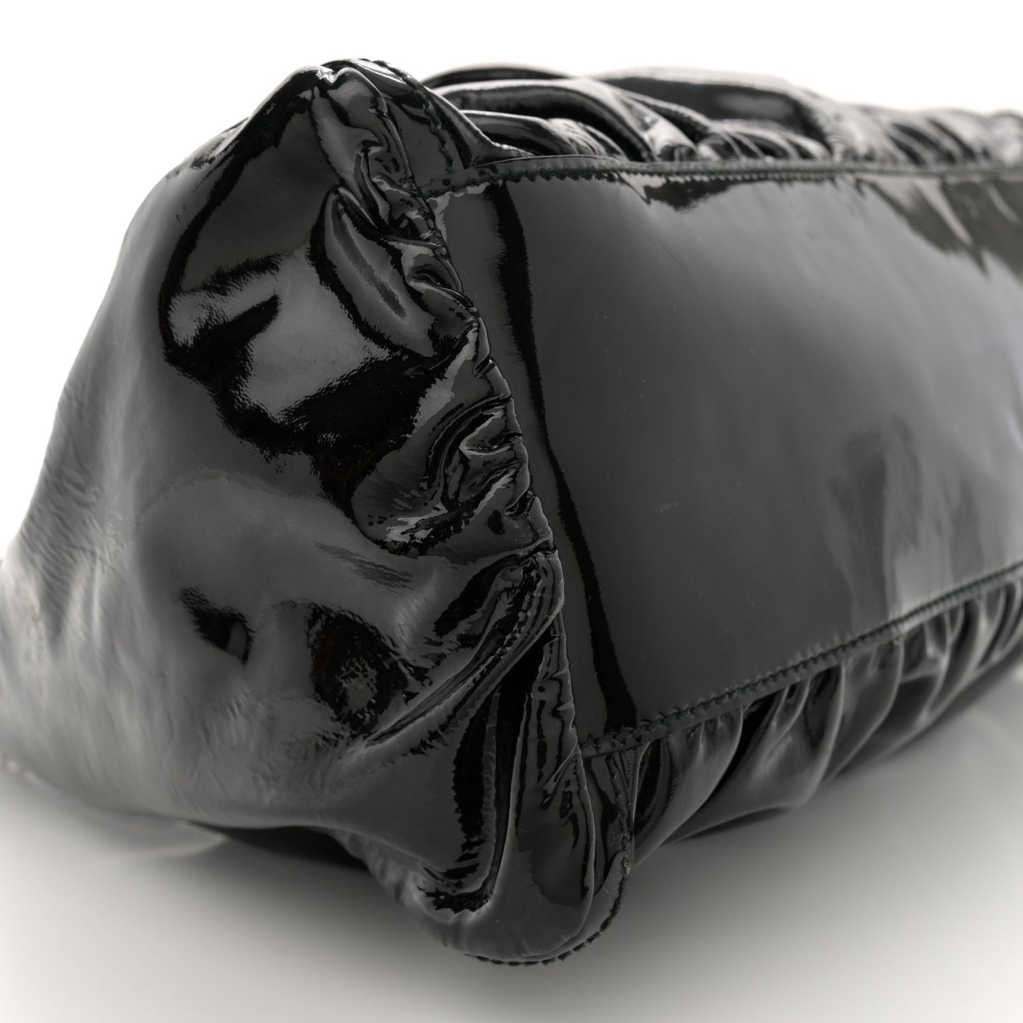 Patent Large D Ring Hobo Black