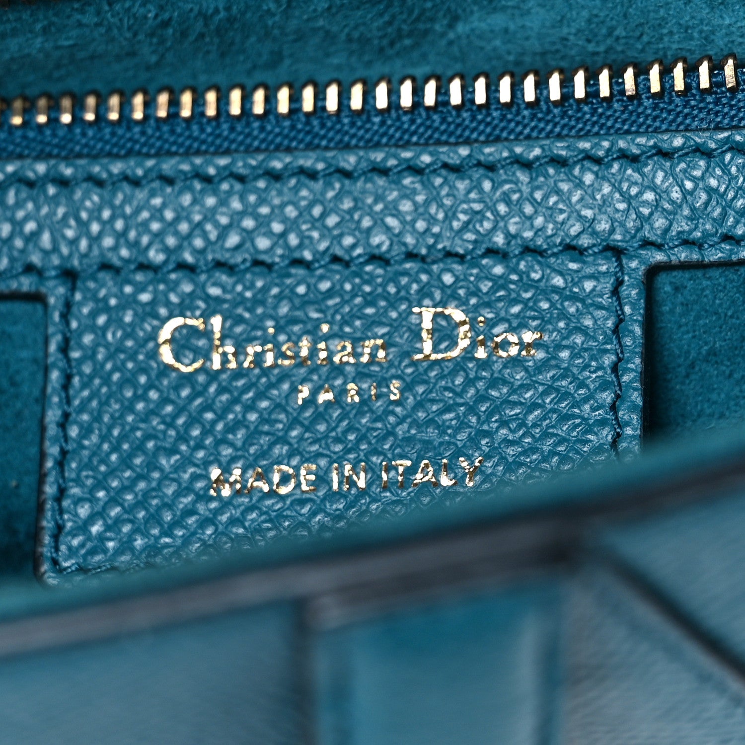 Christian Dior Grained Calfskin Saddle Bag Steel Blue 6 of 7