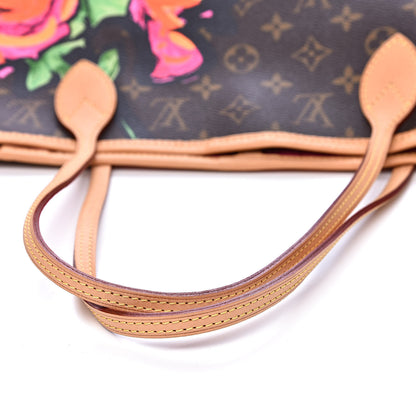 Louis Vuitton Monogram Roses Neverfull MM 10 of 11