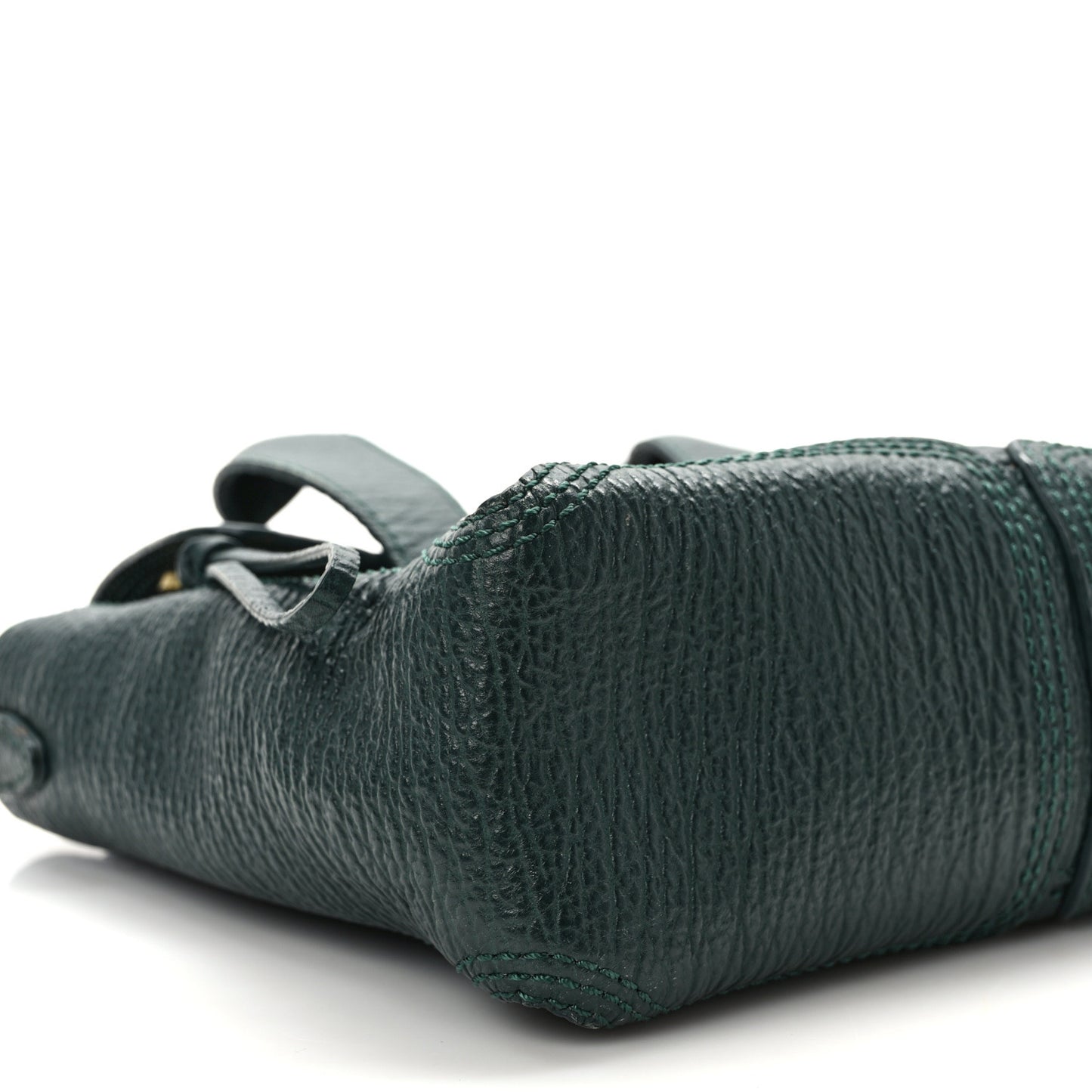 Textured Calfskin Mini Pashli Satchel Military Green