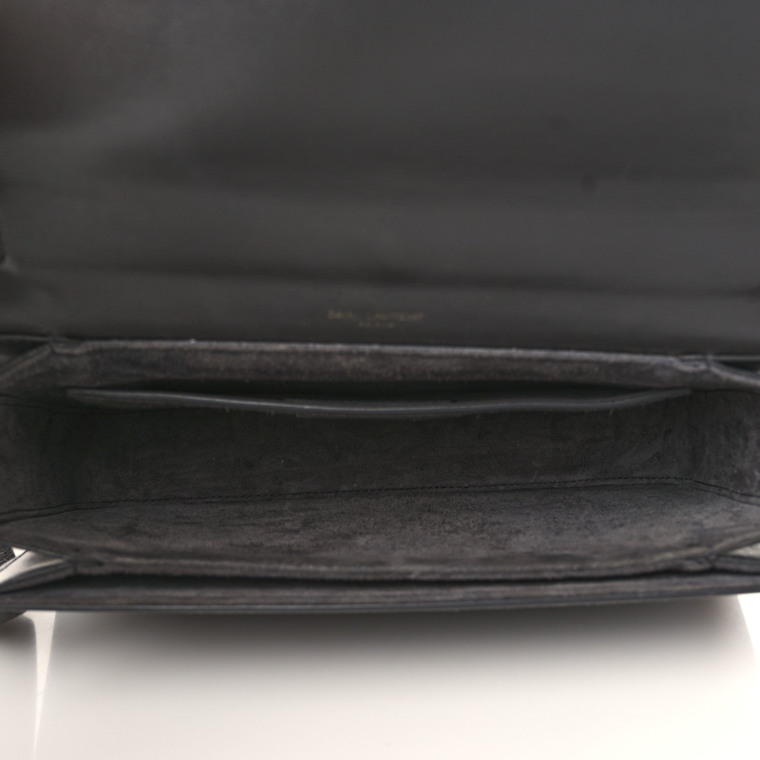 Saint Laurent Smooth Calfskin Suede Medium Bellechasse Grey 4 of 8