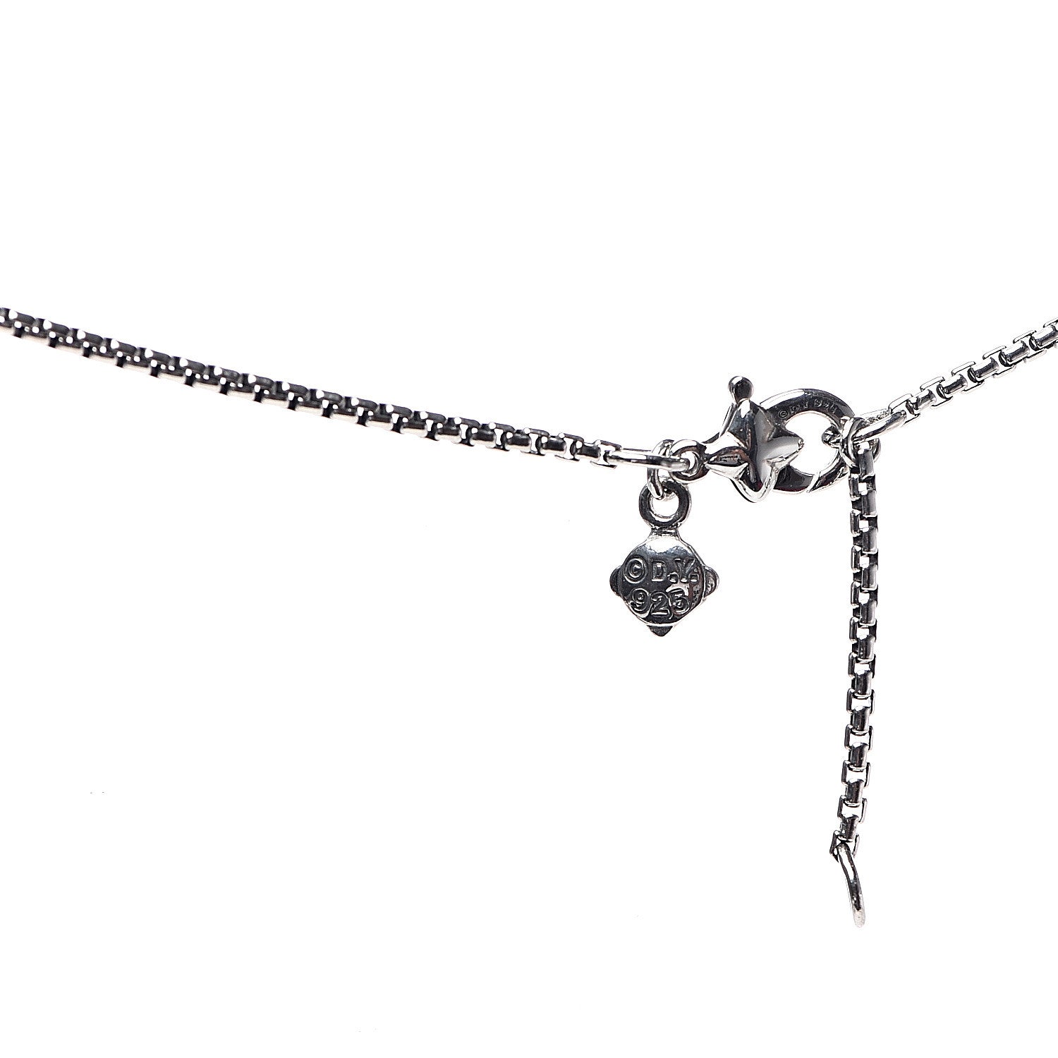 David Yurman Sterling Silver Diamond Turquoise Solari Pendant Necklace 3 of 3