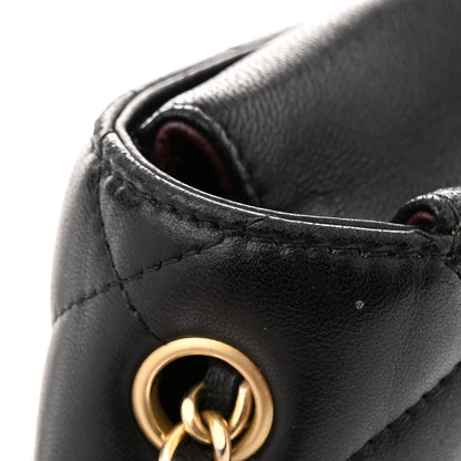 Chanel Lambskin Quilted Medium Diamond CC Flap Black 11 of 14