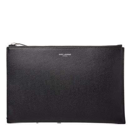 Saint Laurent Grain de Poudre Mini Tablet Holder Black 1 of 9
