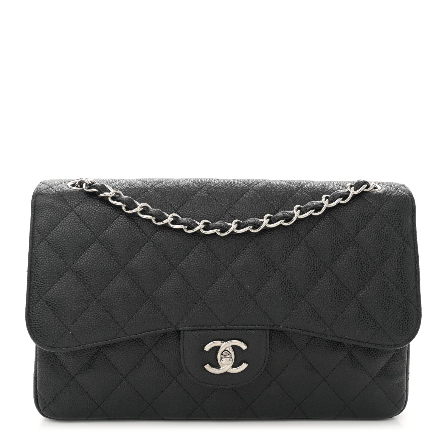 Chanel Caviar Quilted Jumbo Double Flap Black 1 of 12