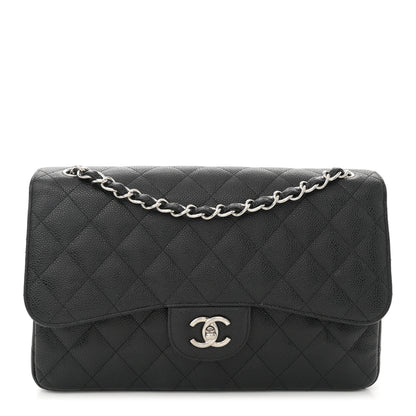 Chanel Caviar Quilted Jumbo Double Flap Black 1 of 12