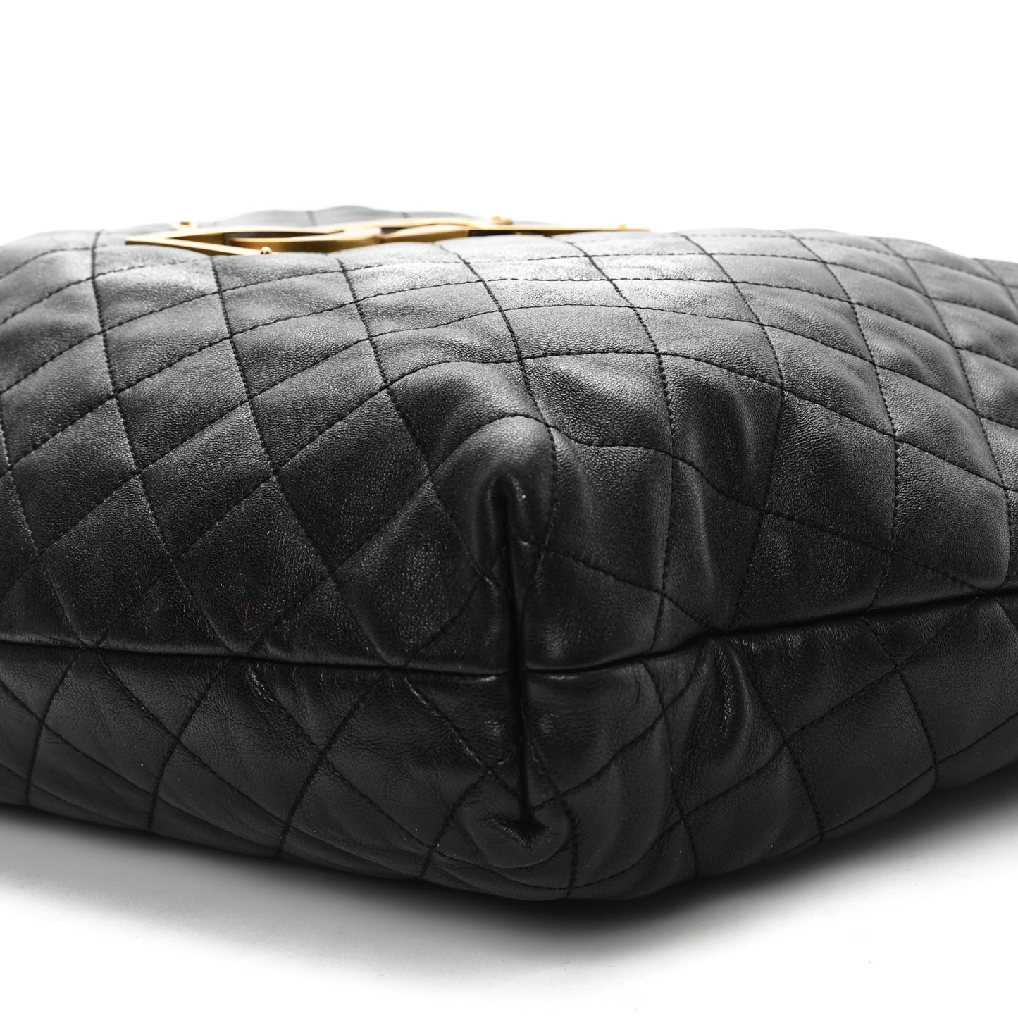 Lambskin Quilted Maxi Icare Shopping Tote Black