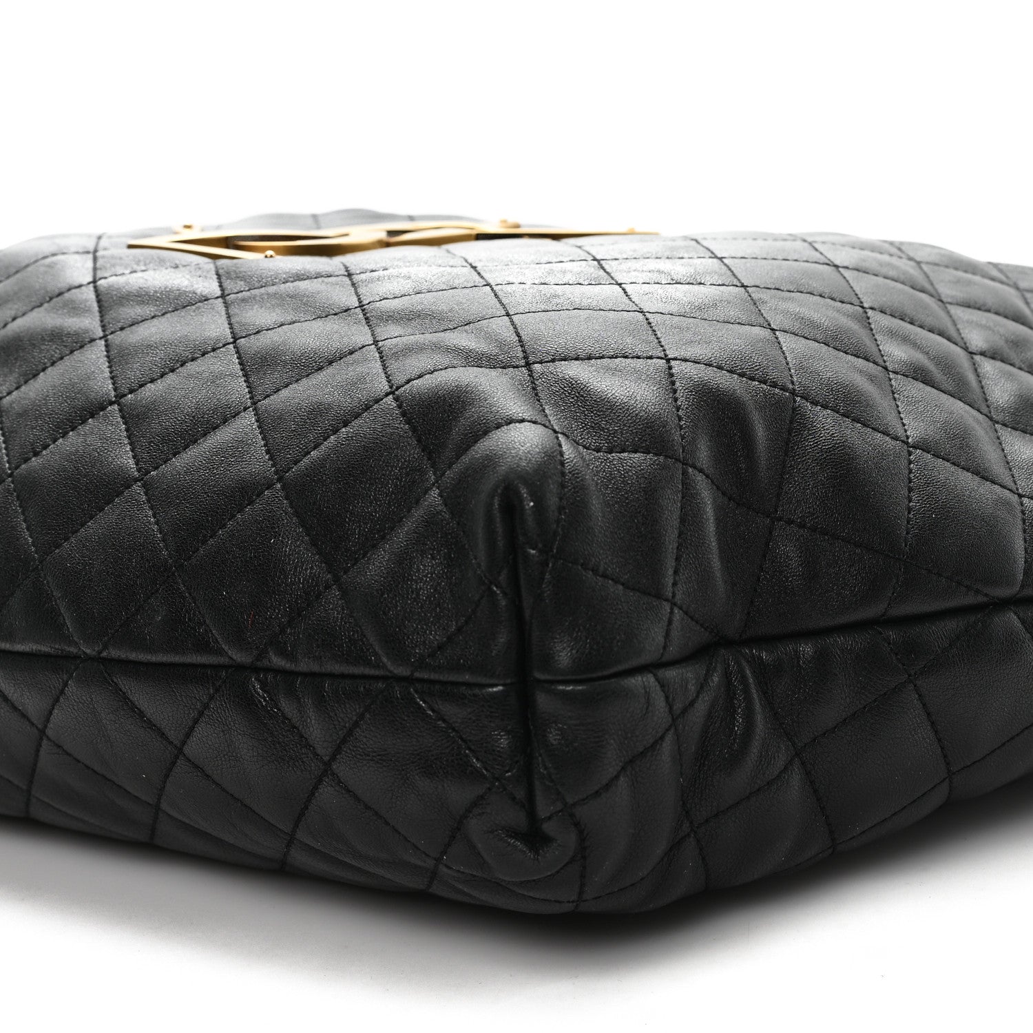 Saint Laurent Lambskin Quilted Maxi Icare Shopping Tote Black 11 of 12