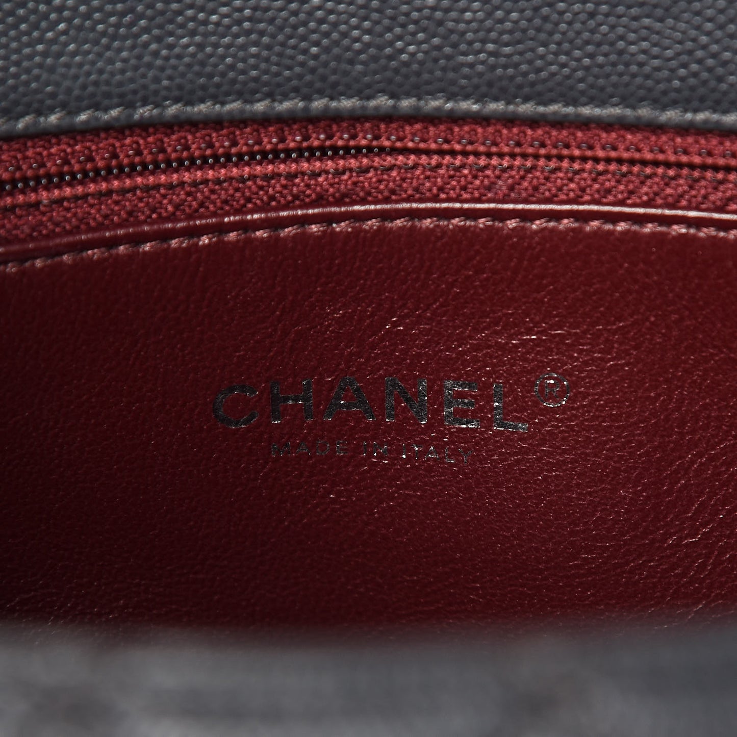 Caviar Lizard Quilted Small Coco Handle Flap Dark Grey