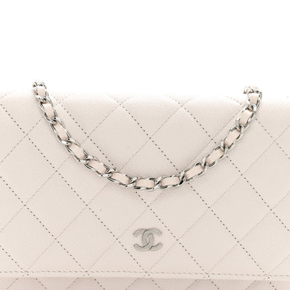 Chanel Caviar Quilted Wallet On Chain WOC White 5 of 12