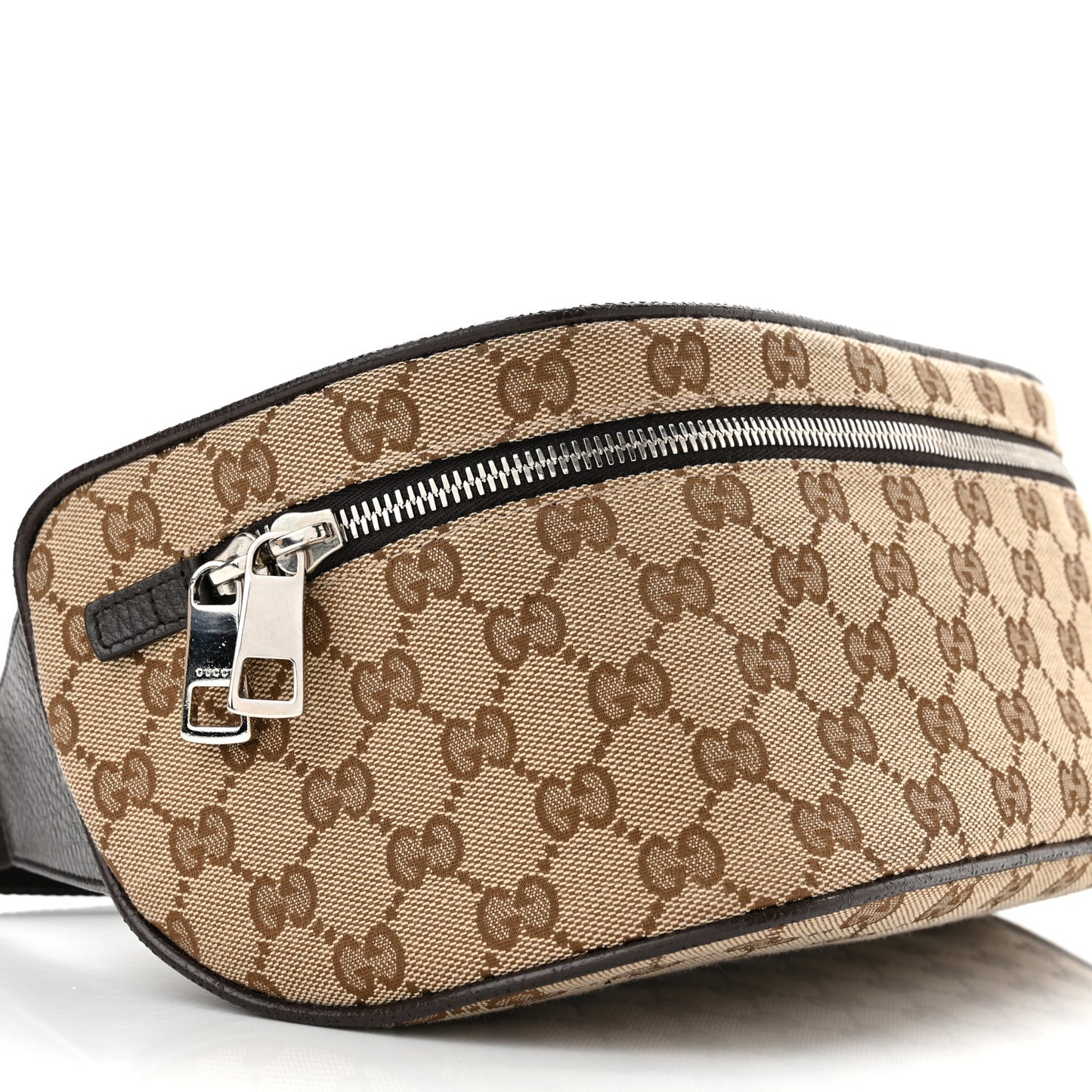 Monogram Dollar Calfskin Waist Pouch Beige Ebony Testa di Moro Marrone Scuro
