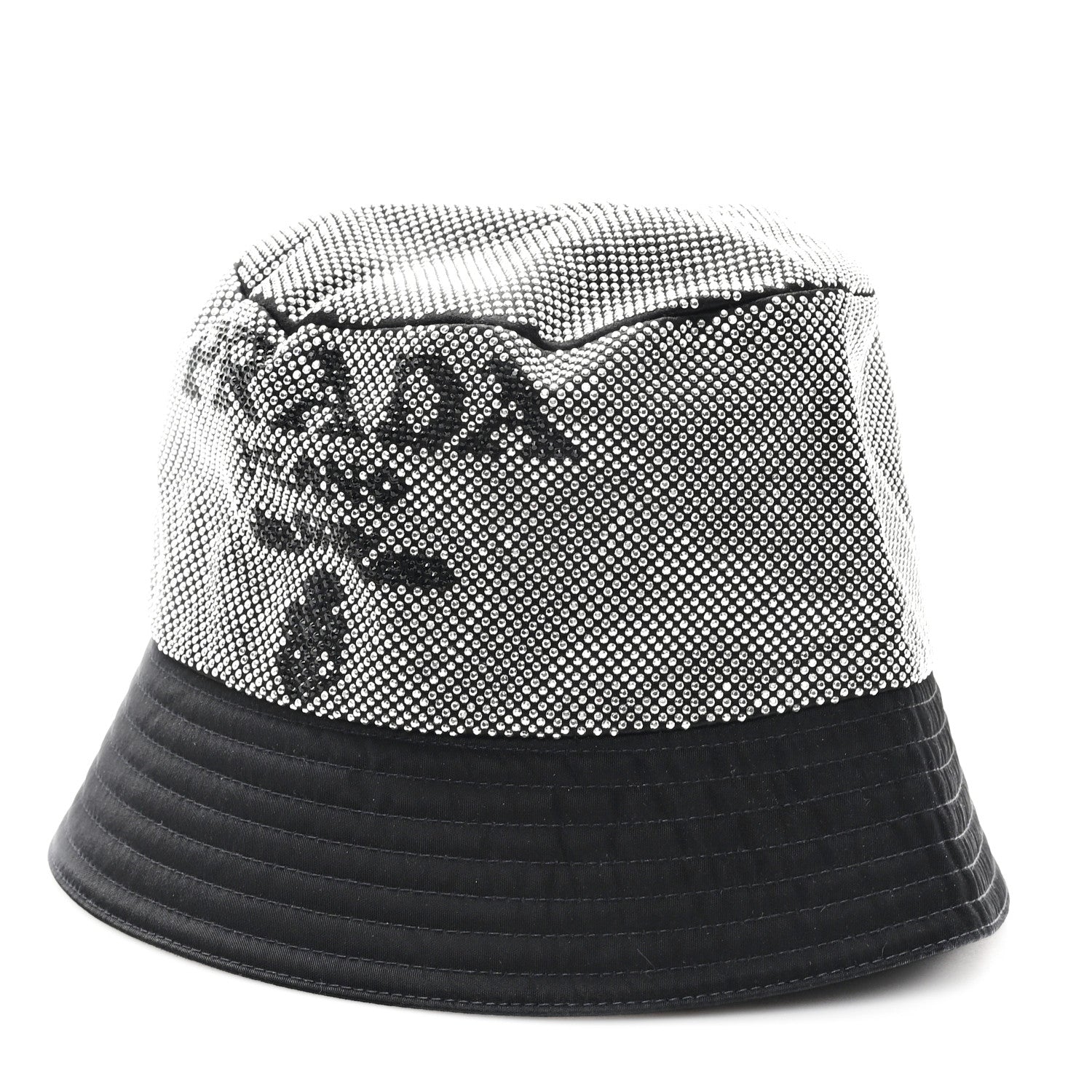 Prada Crystal Tessuto Bucket Hat L Black Acciaio 1 of 8