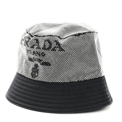 Prada Crystal Tessuto Bucket Hat L Black Acciaio 1 of 8