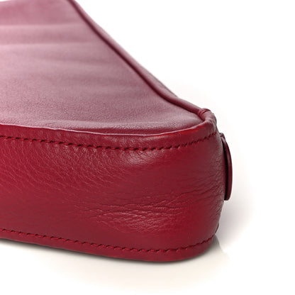 Balenciaga Shiny Day Calfskin M Triangle Pouch Rouge Grenat 9 of 13