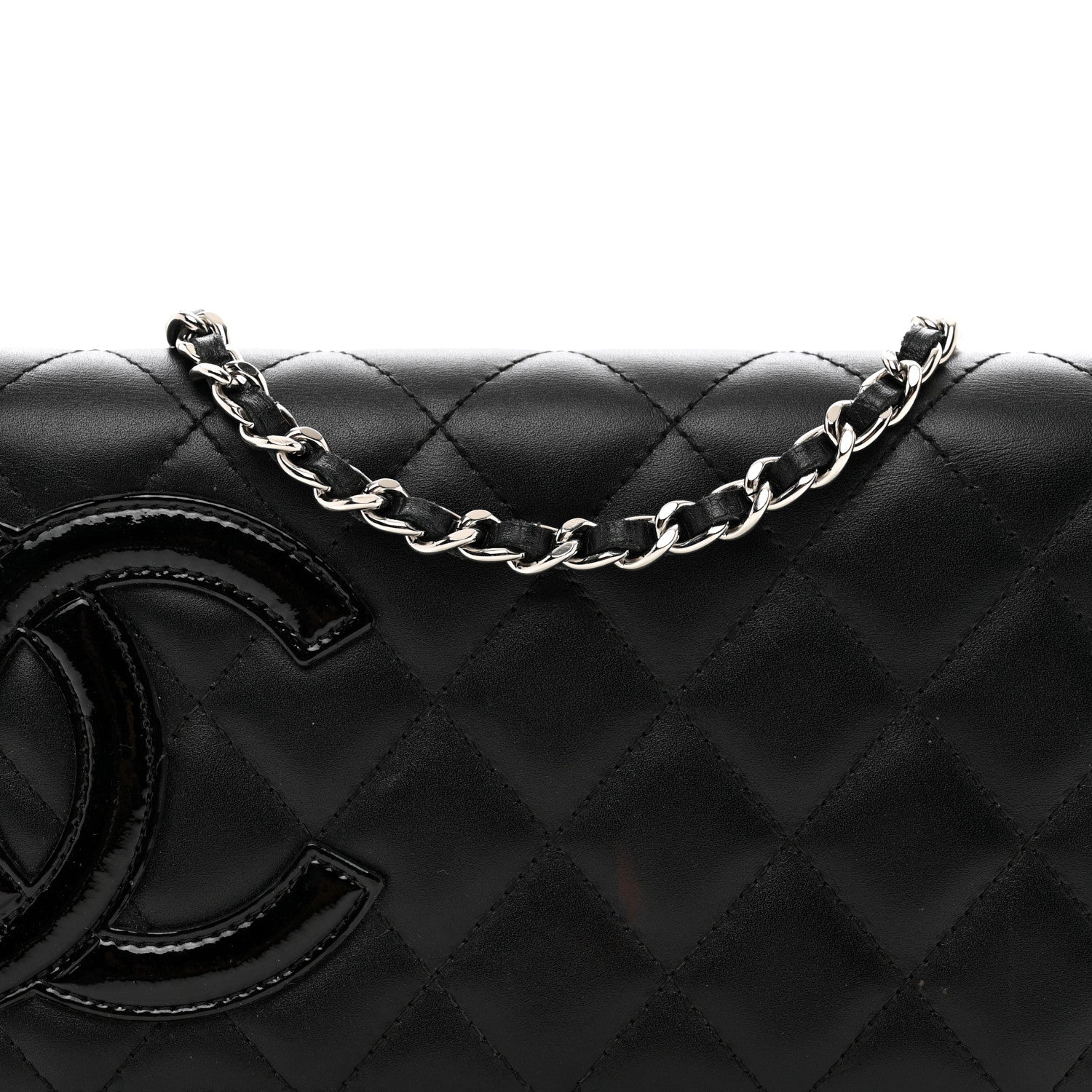 Chanel Calfskin Quilted Cambon Wallet on Chain WOC Black 5 of 15