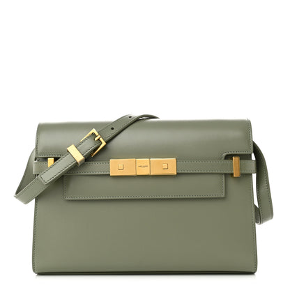 Saint Laurent Smooth Calfskin Small Manhattan Shoulder Bag Light Green 1 of 9