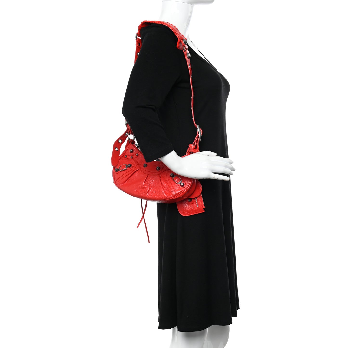 Agneau Arena Le Cagole Shoulder Bag XS Tomato Red